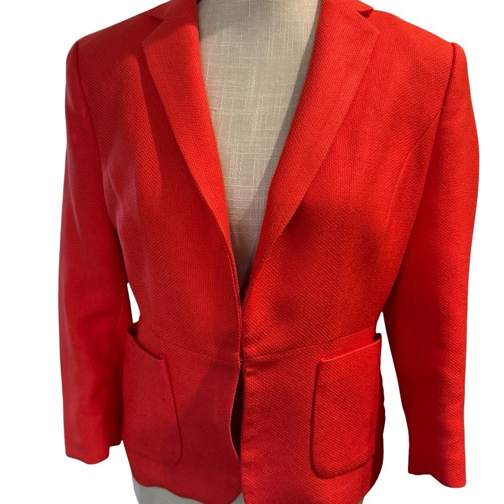 H&M Textured Blazer in Salmon Pink
